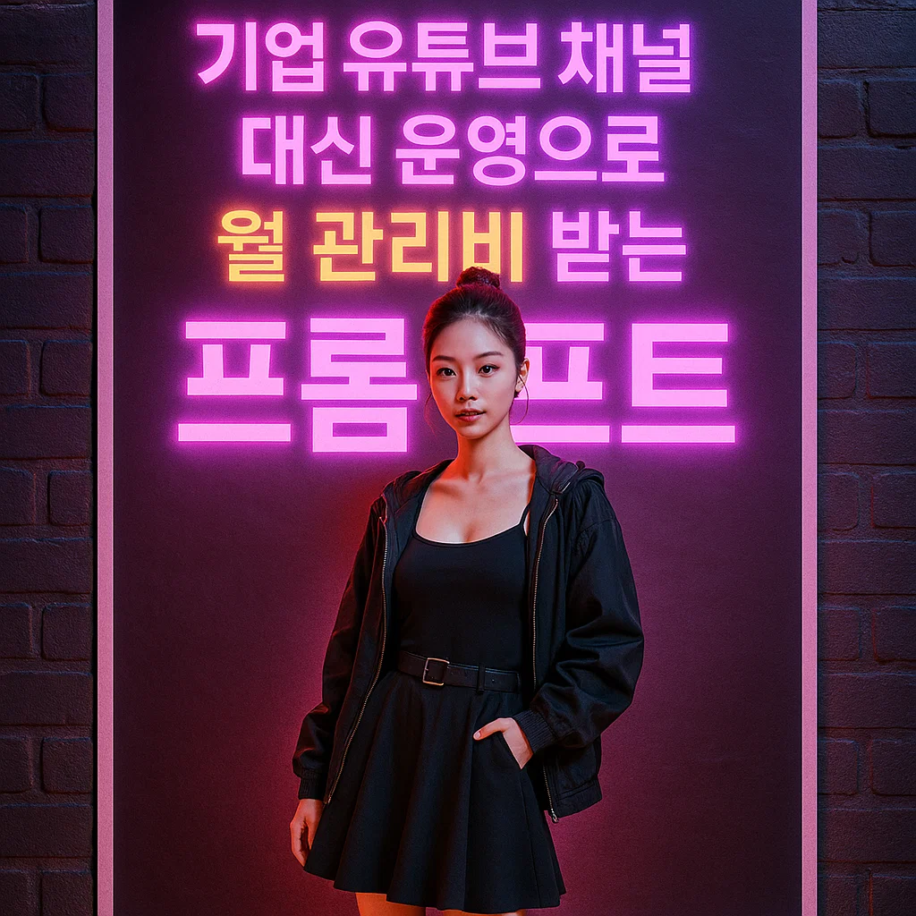 기업 유튜브 채널 대신 운영으로 월 관리비 받는 프롬프트
